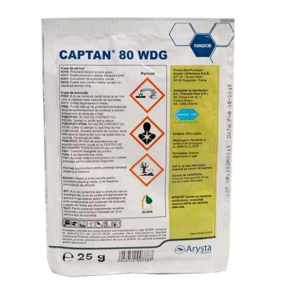 Fungicid Captan 80 WDG  15 gr